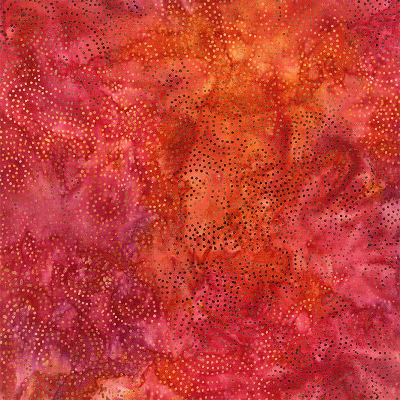 TT Tonga Forest Floor Batiks Cosmic Sky - B9534-FLAME - Cotton Batik Fabric