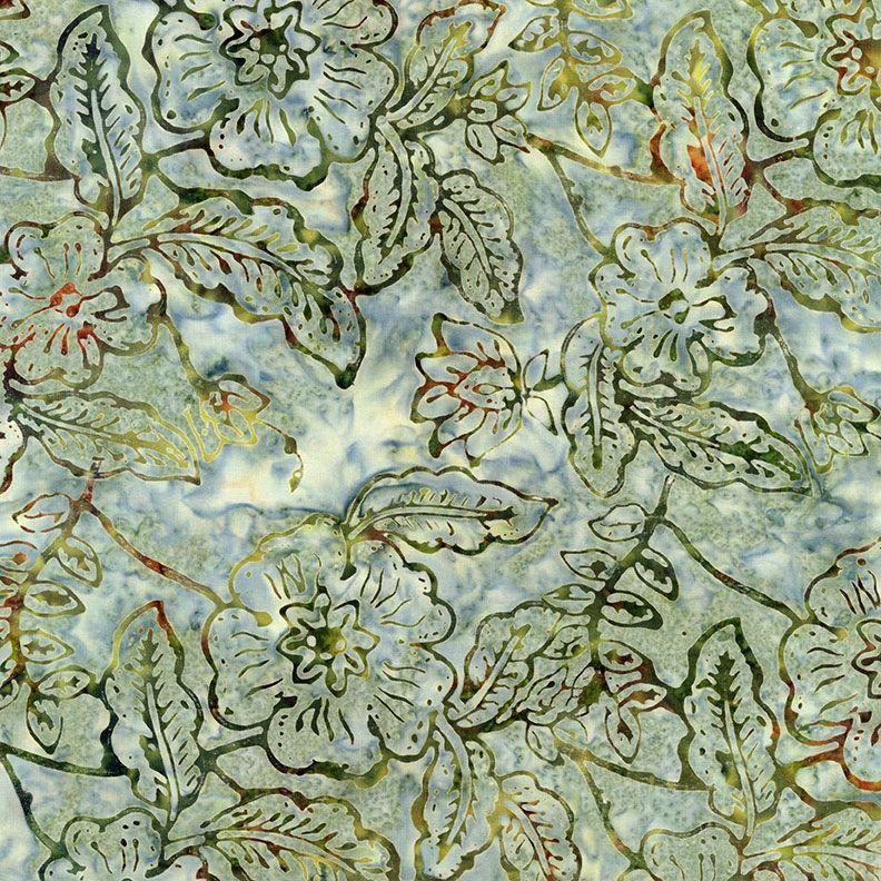 TT Tonga Forest Floor Batiks Jungle Bloom - B8401-STEM - Cotton Batik Fabric