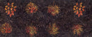 TT Tonga Forest Floor Batiks Large Spaced Leaves Panel - B4875-BARK - Cotton Batik Fabric