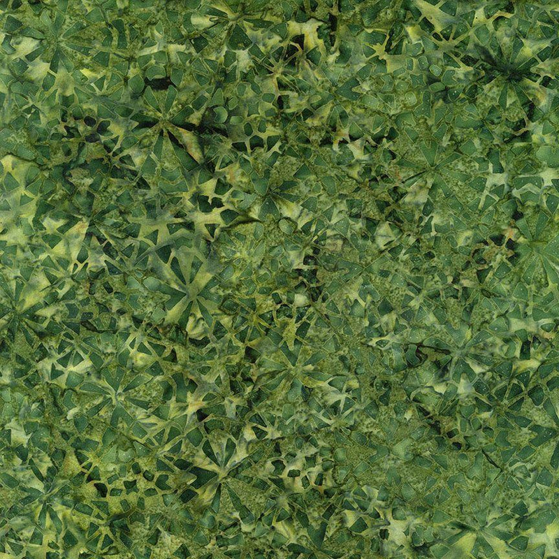 TT Tonga Forest Floor Batiks Pinwheel - B4906-PINE - Cotton Batik Fabric