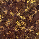 TT Tonga Hayride Batiks Butterflies and Dragonflies - B8179-CHESTNUT - Cotton Batik Fabric