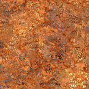 TT Tonga Hayride Batiks Damask Floral - B2704-RUST - Cotton Batik Fabric