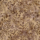 TT Tonga Hayride Batiks Florals and Leafy Vines - B1944-NUTMEG - Cotton Batik Fabric