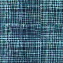 TT Tonga Juniper Batiks Abstract Grid - B3566-OCEAN - Cotton Batik Fabric