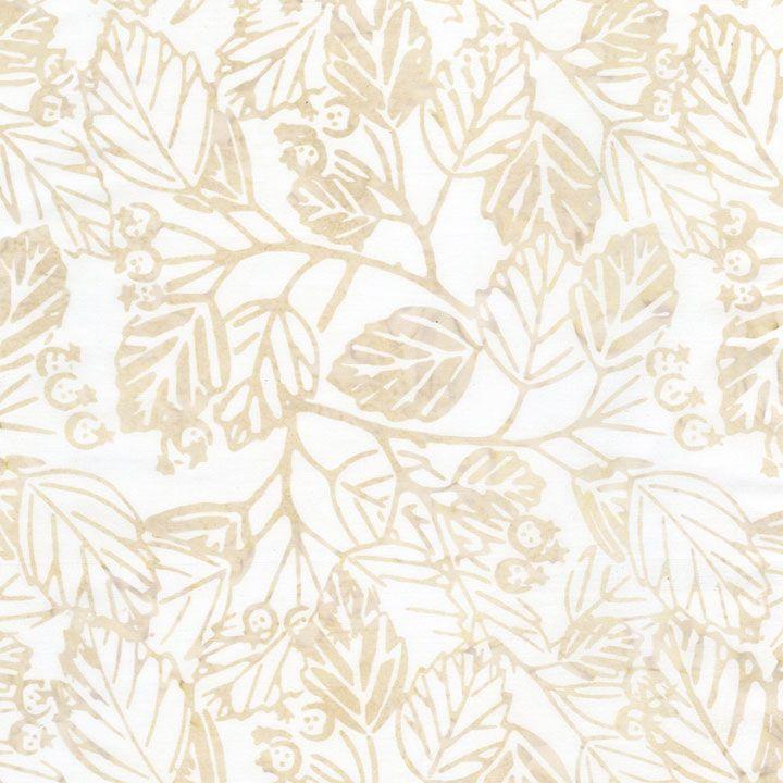 TT Tonga Luna Batiks Branches With Leaves - B3737-ALMOND - Cotton Fabric