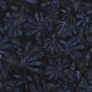TT Tonga Luna Batiks Large Fanned Leaves - B1655-NAVY - Cotton Fabric