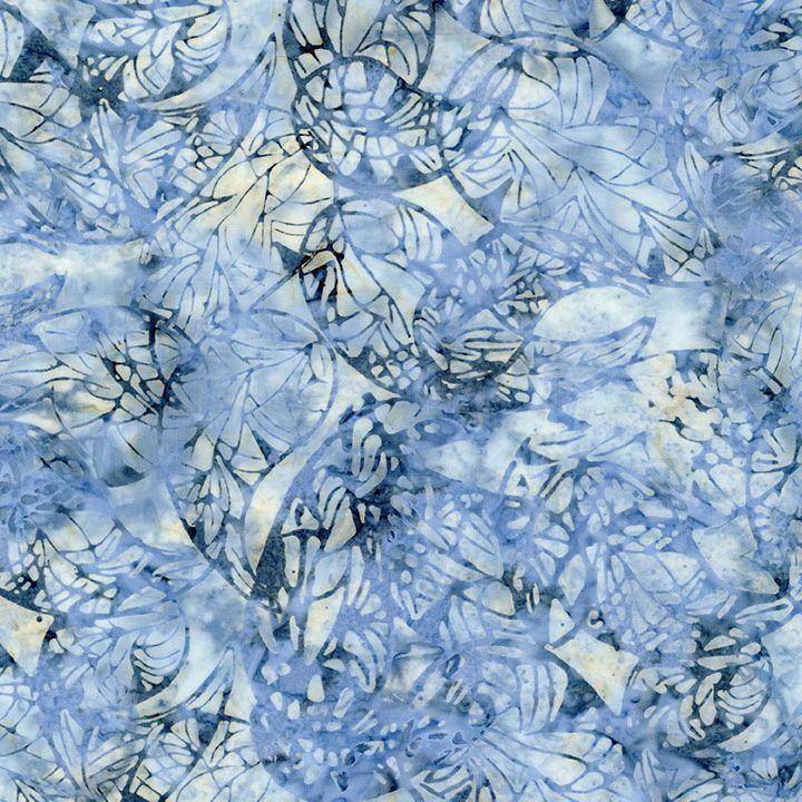 TT Tonga Luna Batiks Mossaic Paisley - B3160-SKY - Cotton Fabric