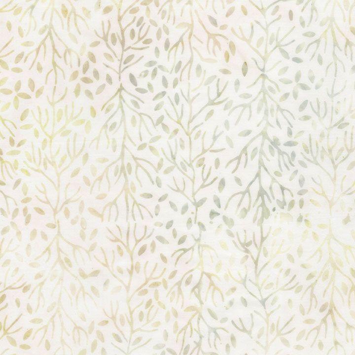 TT Tonga Luna Batiks Trailing Vines - B3735-CLOUD - Cotton Fabric