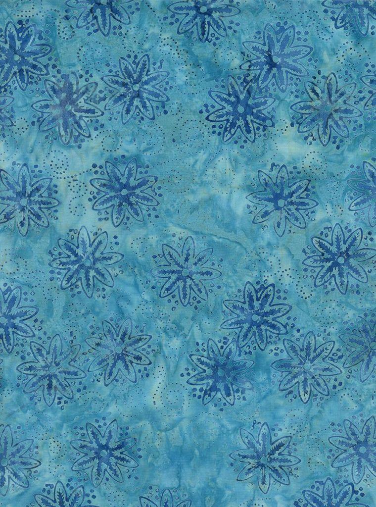 TT Tonga Mini Gulf Coast Batiks Pinwheel - B6169-OCEAN - Cotton Batik Fabric