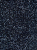 TT Tonga Mini Gulf Coast Batiks Rose Top Outlines - B8768-HARBOR - Cotton Batik Fabric