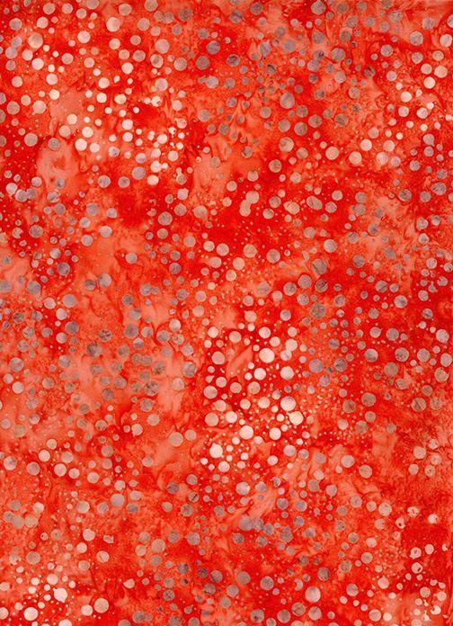 TT Tonga Mini Starfish Batiks Floating Pearls - B8166-CORAL - Cotton Batik Fabric