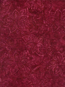 TT Tonga Mini Starfish Batiks Hibiscus - B6874-GARNET - Cotton Batik Fabric