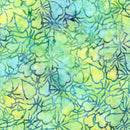 TT Tonga Splash Batiks Packed Floral with Leaves - B2515-SCUBA - Cotton Fabric