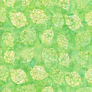 TT Tonga Splash Batiks Swiss Cheese Leaves - B1036-LIME - Cotton Fabric