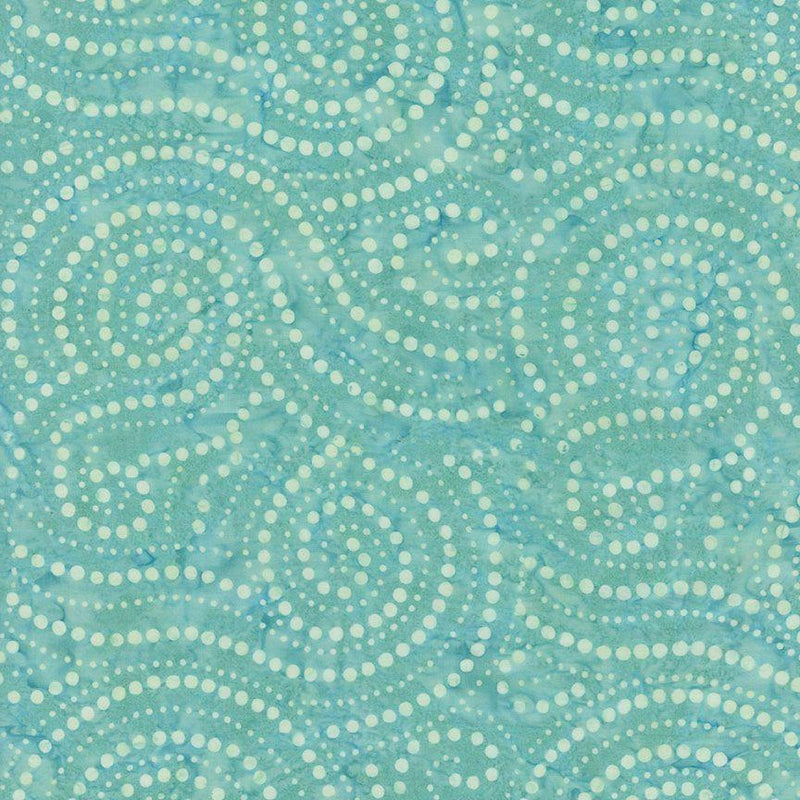 TT Tonga Surfside Batiks Large Loose Dotted Spirals - B1202-SHORE - Cotton Fabric