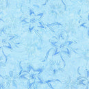 TT Tonga Wallflowers Tropical Flowers & Star Bursts Batiks - B8786-SKY - Cotton Fabric