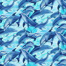 TT Underwater Paradise Playful Dolphins - CD4288-WATER - Cotton Fabric