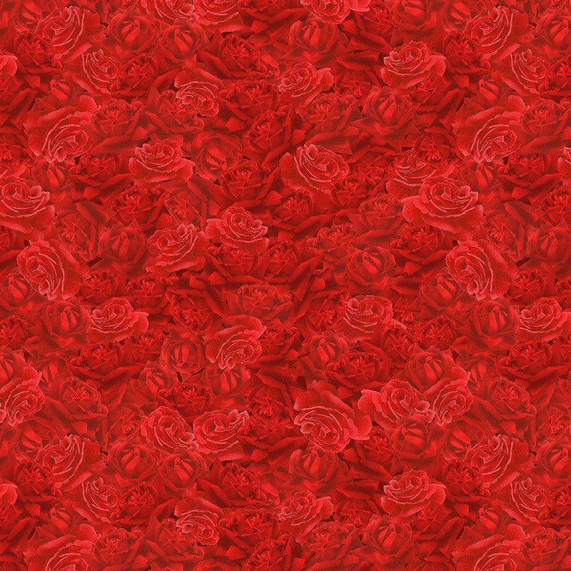 TT Vintage Rose - CD2205-RED - Cotton Fabric