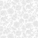 TT Whiteout Jacobean Floral - C3119-WHITE - Cotton Fabric