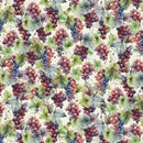 TT Wine Tasting Grapes With Leaves - CD4175-CREAM - Cotton Fabric