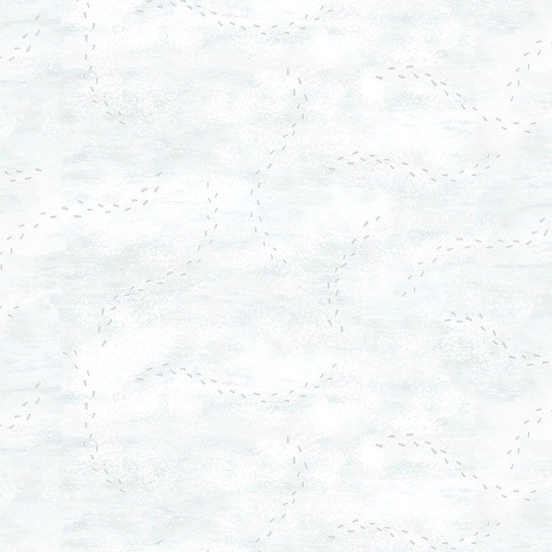 TT Winter Wonderland Snowy Footprints - CD3698-SNOW - Cotton Fabric