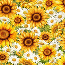 TT You Are My Sunshine Packed Daisies & Sunflowers - CD3883-SUNFLOWER - Cotton Fabric