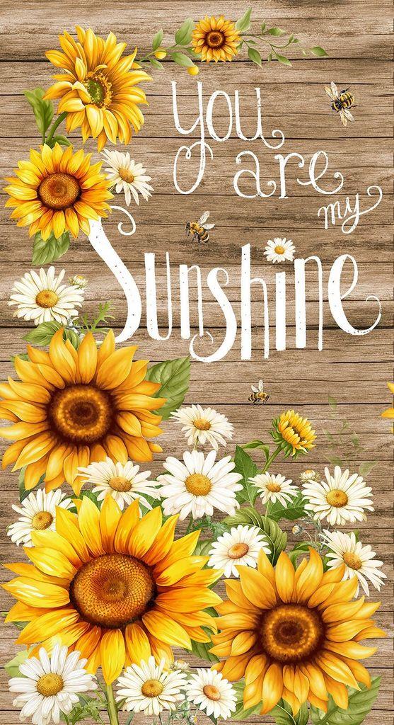 TT You Are My Sunshine Panel - CD3880-BROWN - Cotton Fabric