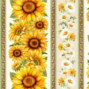 TT You Are My Sunshine Sunflower 11" Stripe - CD3882-CREAM - Cotton Fabric
