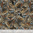 WHM A La Carte Oh Crab! - 54404D-1 Chesapeake Blue - Cotton Fabric