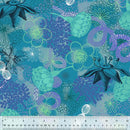 WHM Bright World - 53488-2 Aqua - Cotton Fabric
