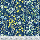 WHM Buttercup Flower Garden - 54021-1 Navy - Cotton Fabric