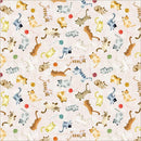 WHM Cats Around Town Playful Companions - 55001-3 Ivory - Cotton Fabric