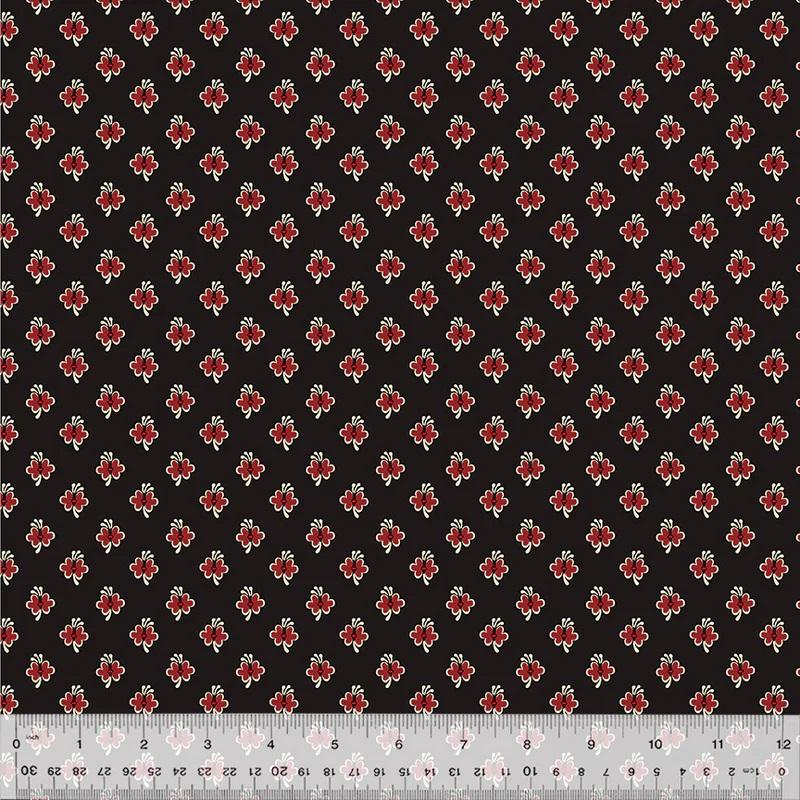 WHM Circa: Turkey Red Butterfly - 54730-2 Black - Cotton Fabric