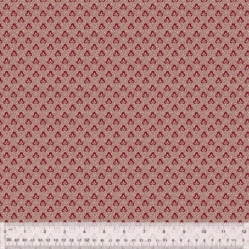WHM Circa: Turkey Red Clover - 54729-1 Turkey Red - Cotton Fabric