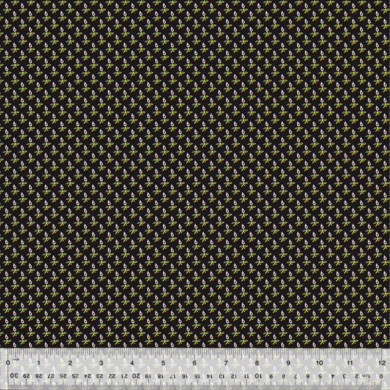 WHM Circa: Turkey Red Prairie - 54733-2 Black - Cotton Fabric