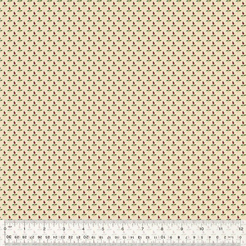 WHM Circa: Turkey Red Prairie - 54733-4 Cream - Cotton Fabric