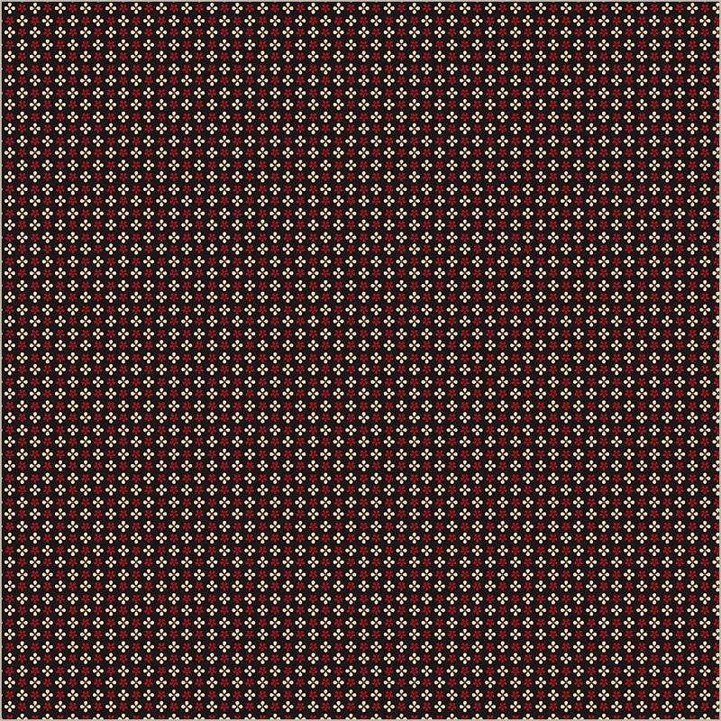 WHM Circa: Turkey Red Tiles - 54736-2 Black - Cotton Fabric