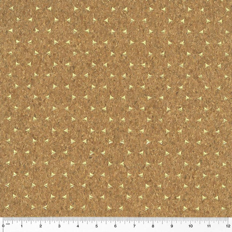 WHM Cork with Gold Metallic - 53657CM-X - Cork Fabric