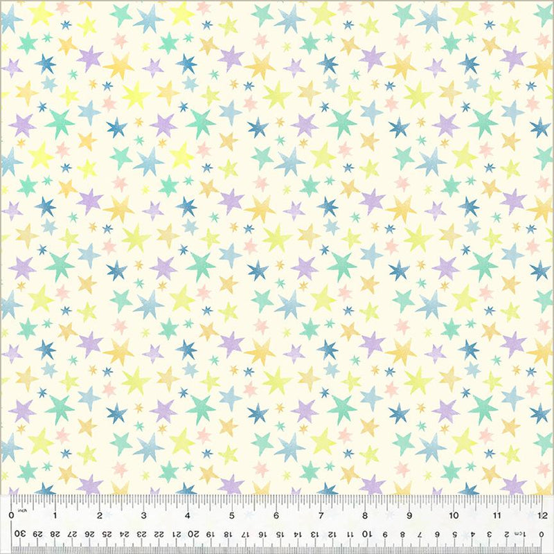 WHM Count on Me Stars - 53900-1 Ivory - Cotton Fabric