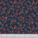 WHM Duchess Blooming Vine - 54576-3 Indigo - Cotton Fabric