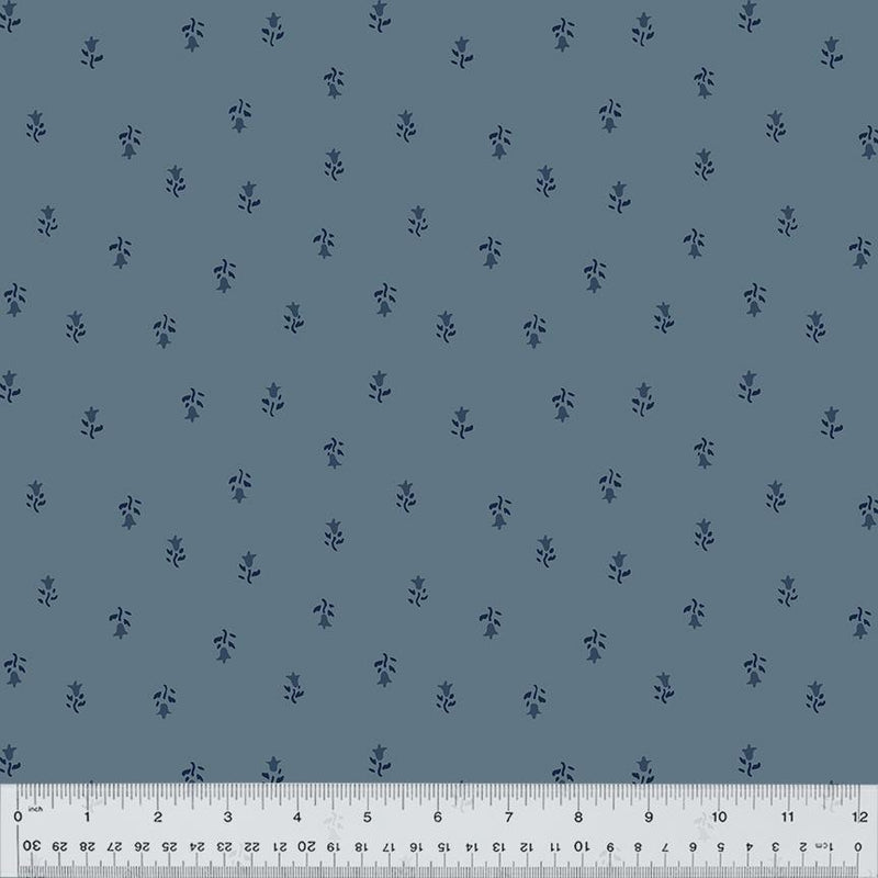 WHM Duchess Ditsy Drop - 54579-8 Antique Blue - Cotton Fabric