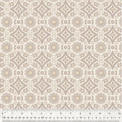 WHM Dwell Garden Tile - 54741-1 Cream - Cotton Fabric