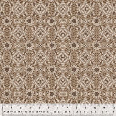 WHM Dwell Garden Tile - 54741-2 Greige - Cotton Fabric