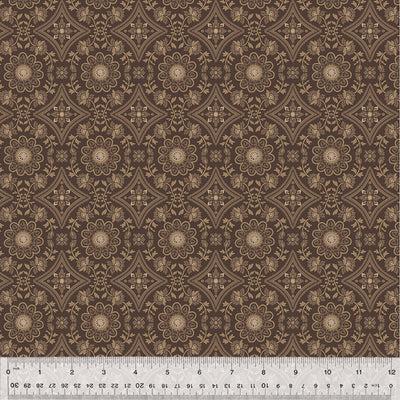 WHM Dwell Garden Tile - 54741-4 Cocoa - Cotton Fabric