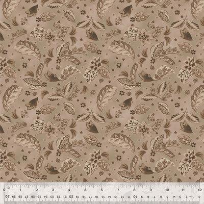 WHM Dwell Plush Paisleys - 54740-2 Greige - Cotton Fabric