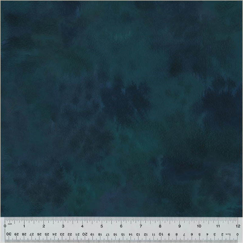 WHM Ebb & Flow Saltaire - 54031D-9 Prussian - Cotton Metallic Fabric