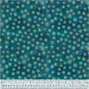 WHM Ebb & Flow Spritz - 54030DM-1 Aqua - Cotton Metallic Fabric