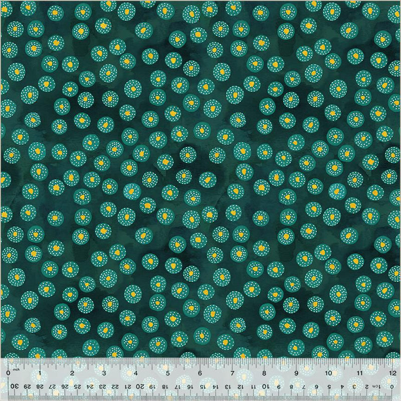 WHM Ebb & Flow Spritz - 54030DM-3 Jungle - Cotton Metallic Fabric