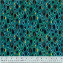 WHM Ebb & Flow Trickle - 54029DM-2 Emerald - Cotton Metallic Fabric