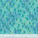 WHM Ebb & Flow Trickle - 54029DM-4 Turquoise - Cotton Metallic Fabric